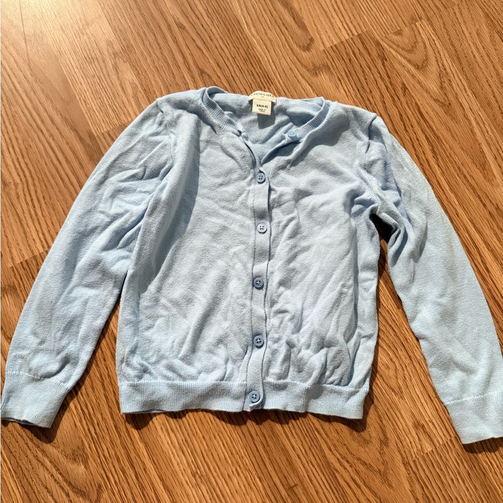 Light Blue girl’s Button-Up Cardigan Sweater